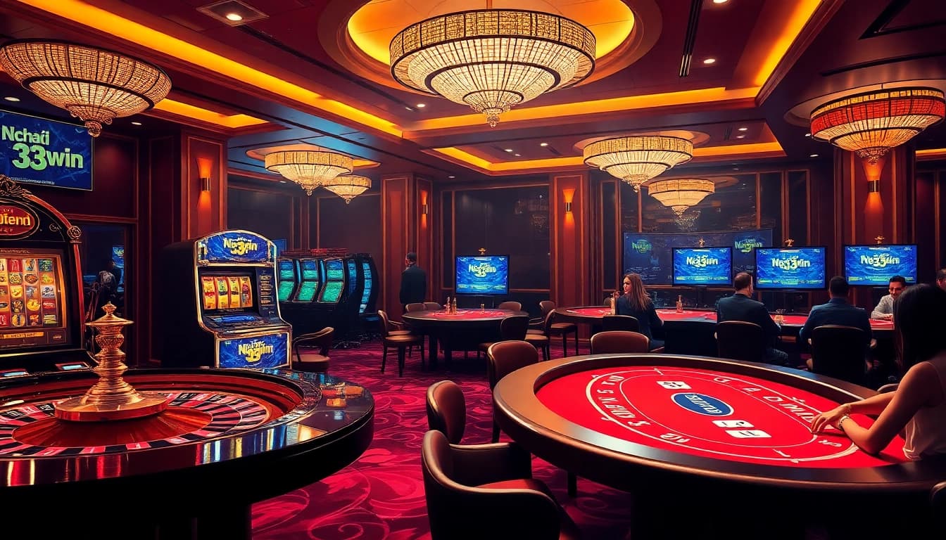 Experience the thrilling atmosphere at Nhà cái 33win with exciting casino games and vibrant gaming ambiance.
