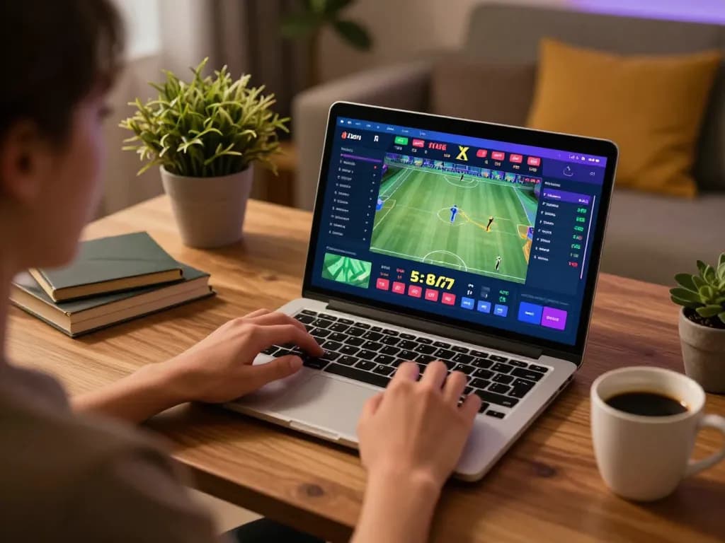Engaging in strategic betting on nhà cái SC88 from a cozy home office setup.