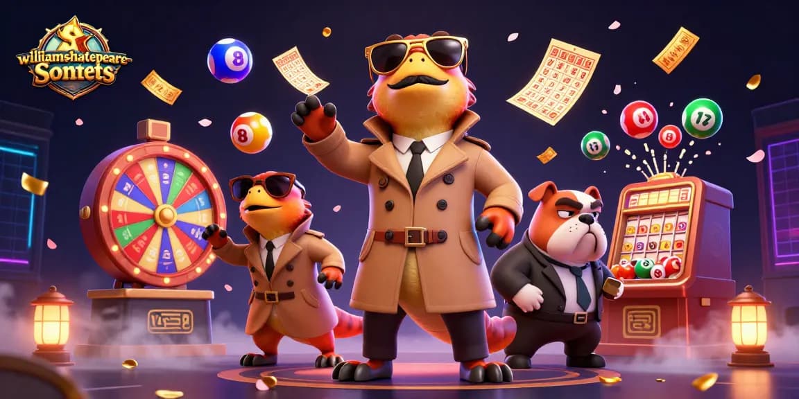 Engage in thrilling gameplay at williamshakespeare-sonnets with vibrant lottery elements and animated characters.