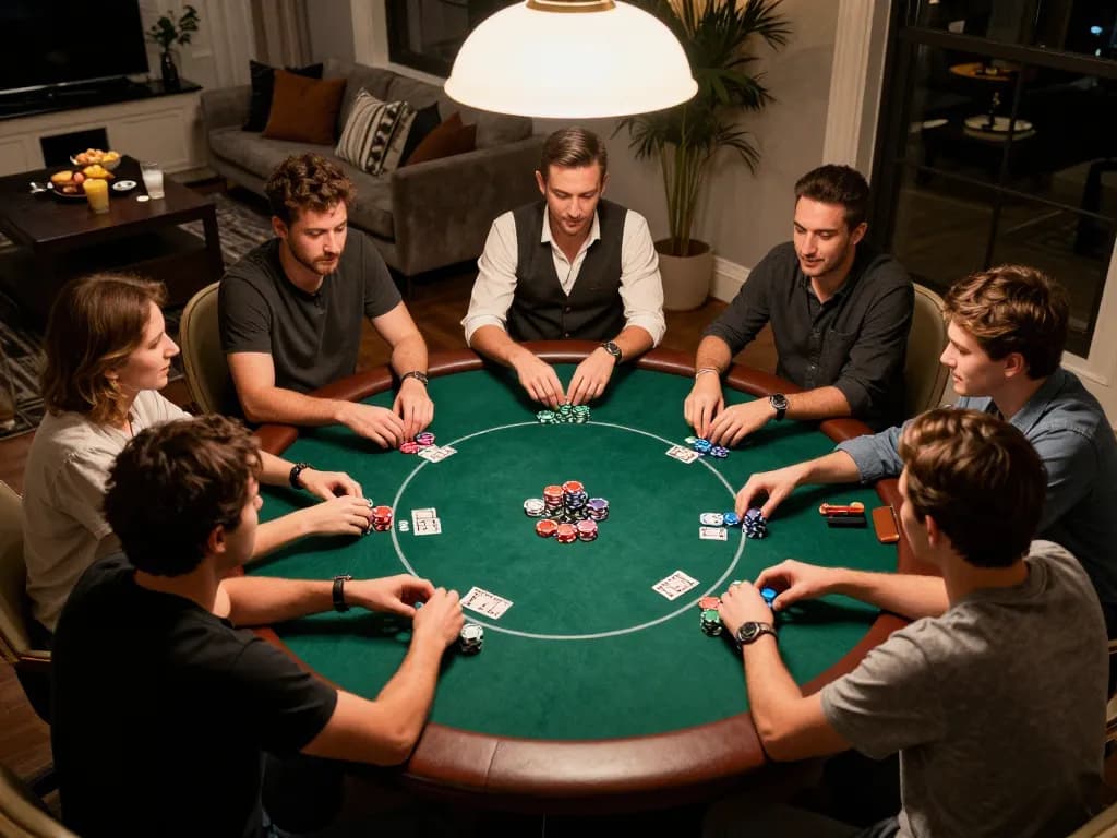 Winning poker strategies unfold at https://555winz.net/ during an exclusive game night.