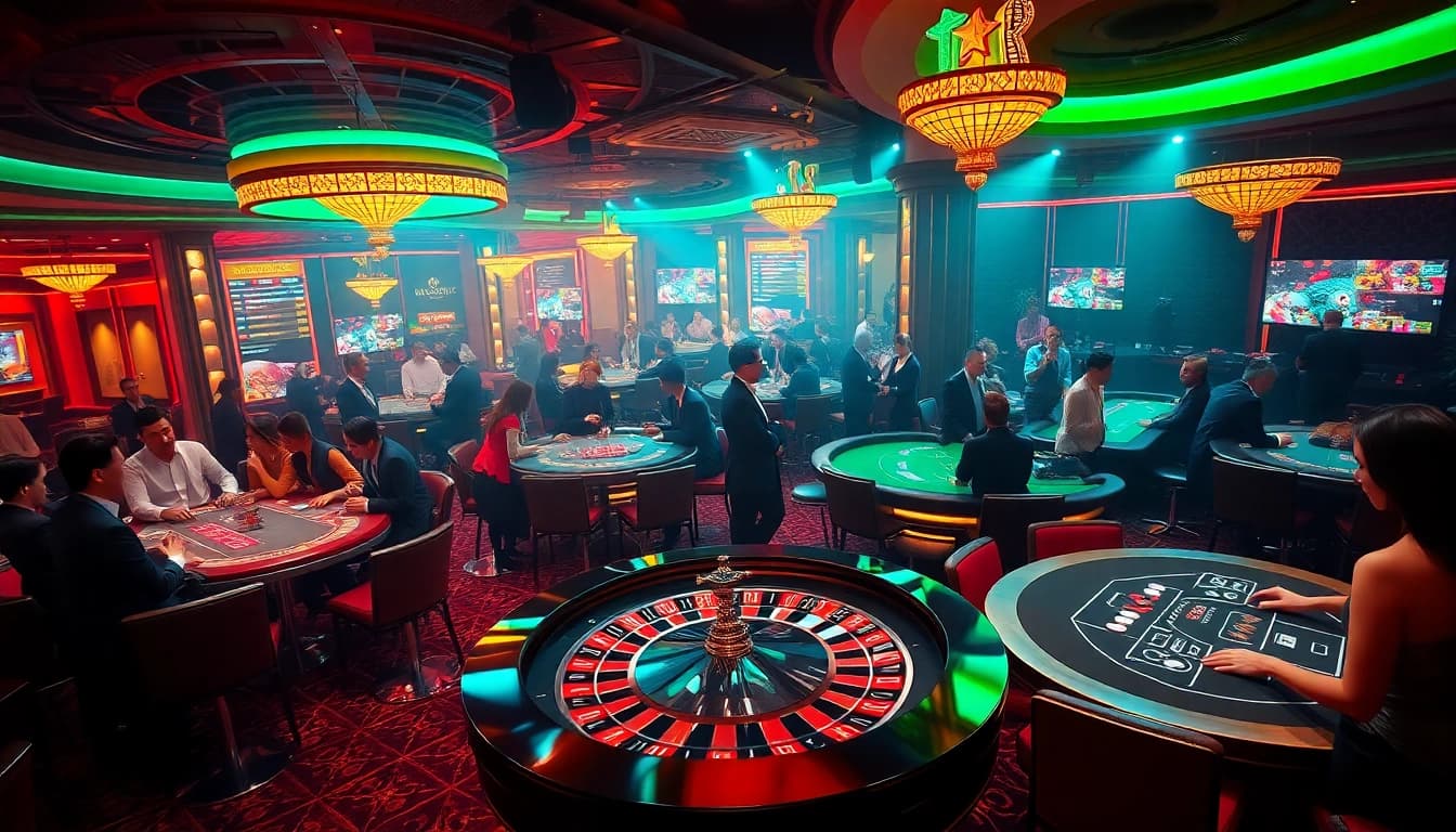 Lương Sơn TV delivers online sports excitement, featuring a luxurious casino betting scene.