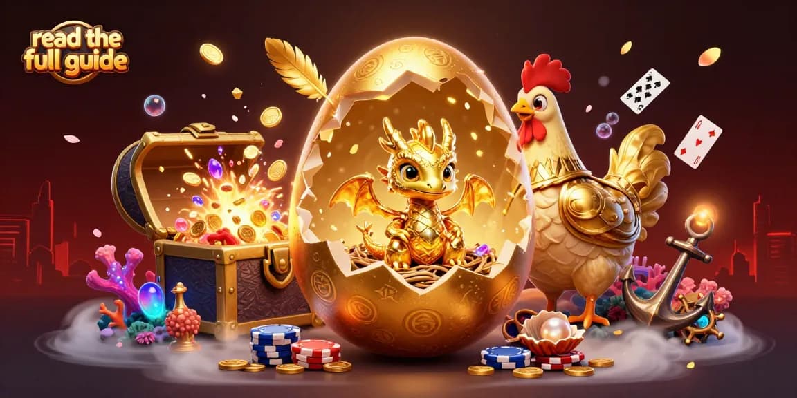 Read the full guide through this vibrant 3D illustration of gambling features with a gold dragon.