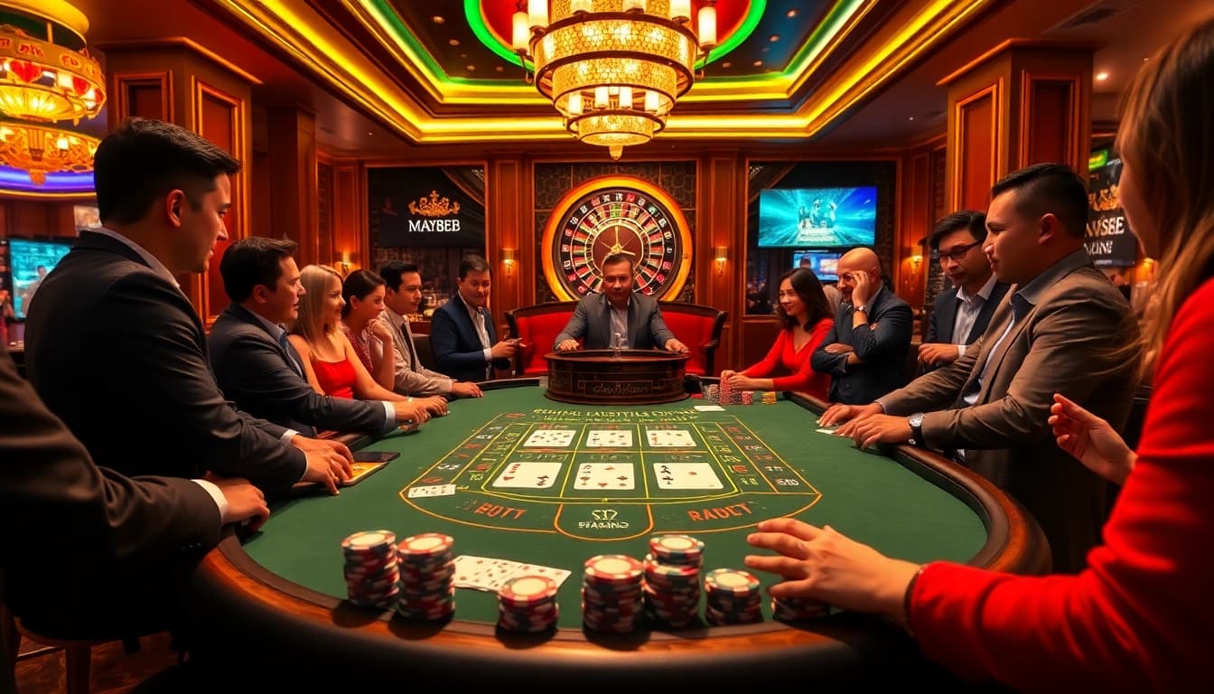 Experience high-stakes Blackjack at https://may88.click/ with vibrant ambiance and thrilling action at the table.