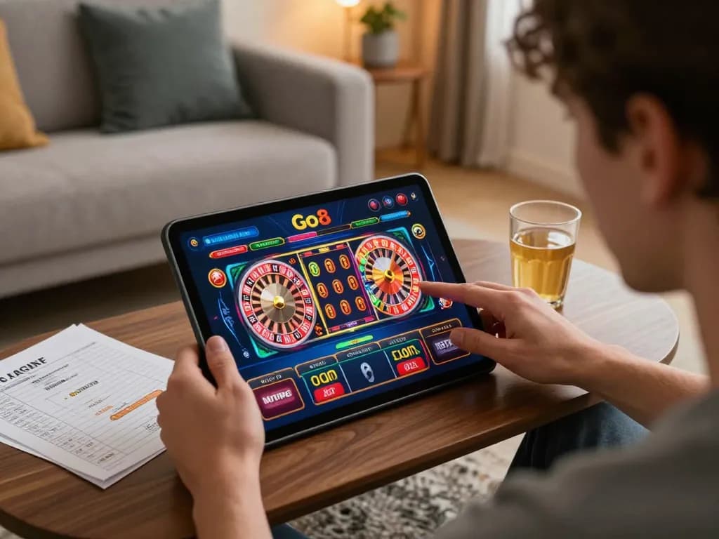 Experience thrilling gameplay on the Go8 casino app from the comfort of home, featuring engaging slot games and betting strategies.