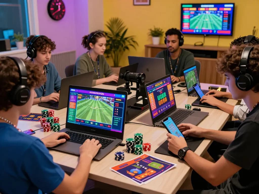 Engaged users interacting with the UU88 online betting platform, showcasing excitement and diverse gaming options.