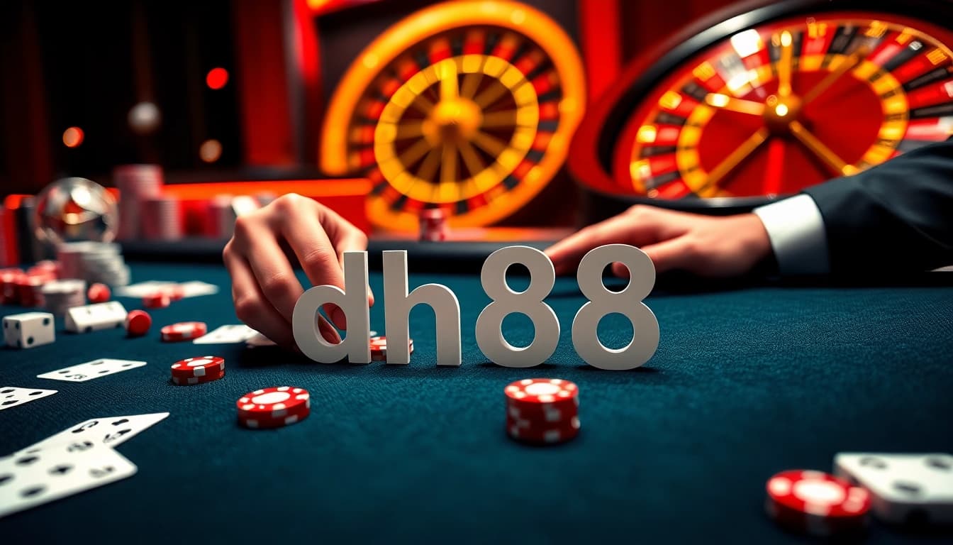 Gamble with excitement at the dh88 casino table featuring vibrant chips and cards.
