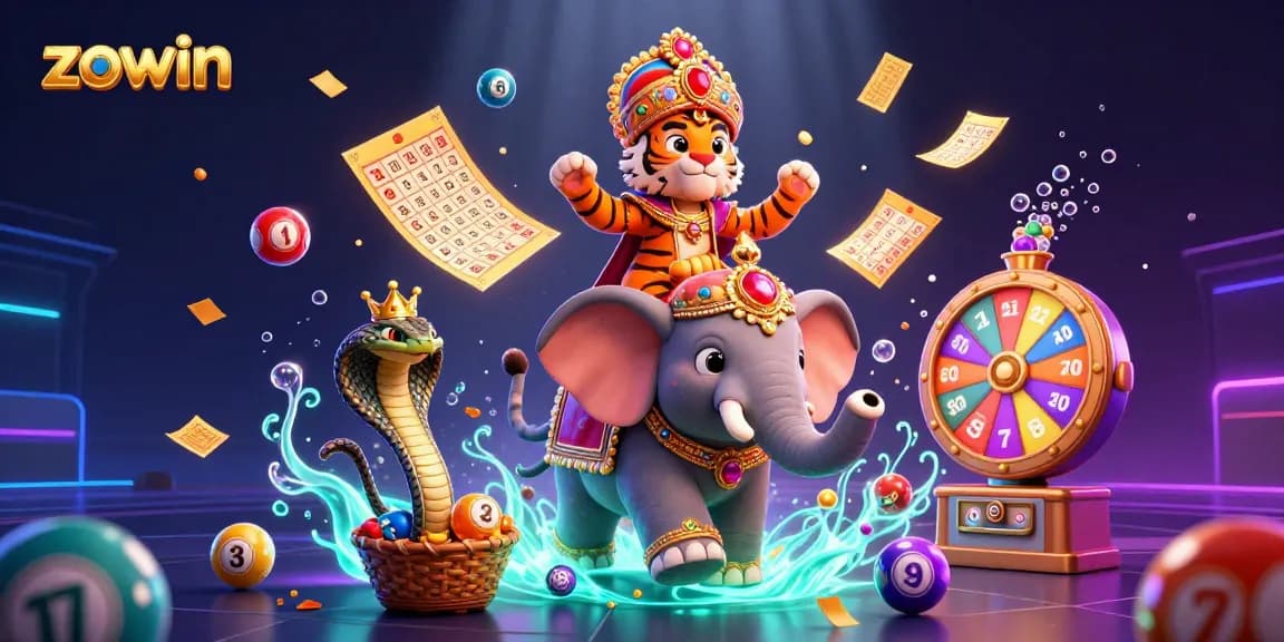 Engage with the exhilarating world of zowin gaming featuring colorful lottery elements and vibrant characters.