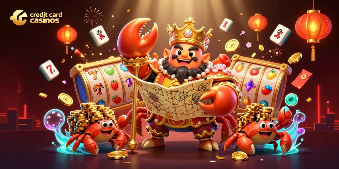 Experience thrilling gameplay at credit card casinos with vibrant slots and golden treasures.