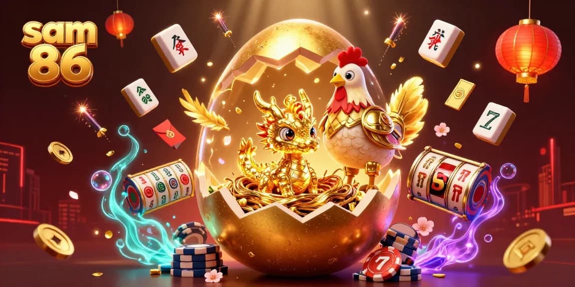 Experience thrilling moments at sam 86 with a baby dragon and poker chips in an exciting casino scene.