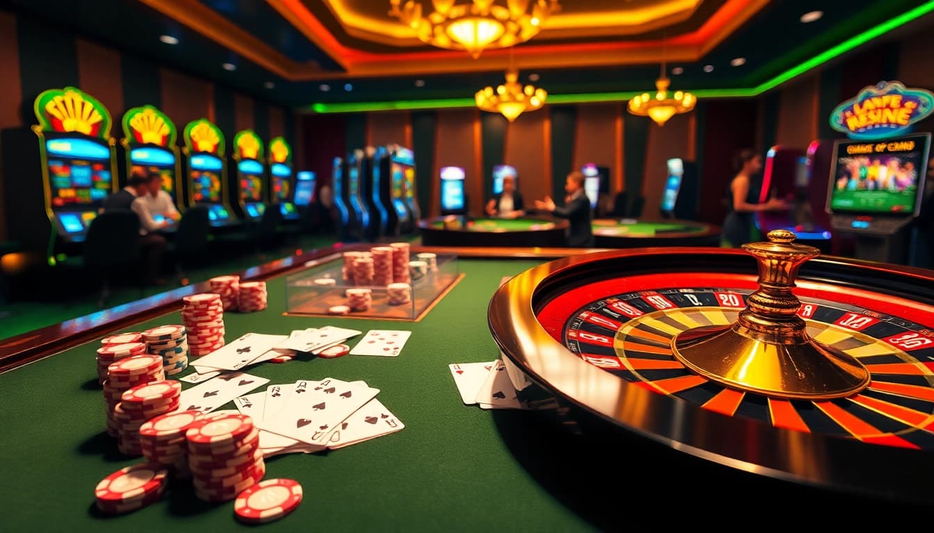 Experience the excitement of online gambling at https://xx88.se.net/ with vibrant tables, cards, and chips.