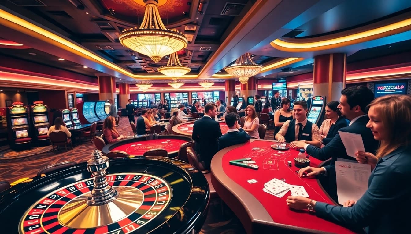 Players placing bets at https://888neww8.com/ in a luxurious casino setting with vibrant colors.