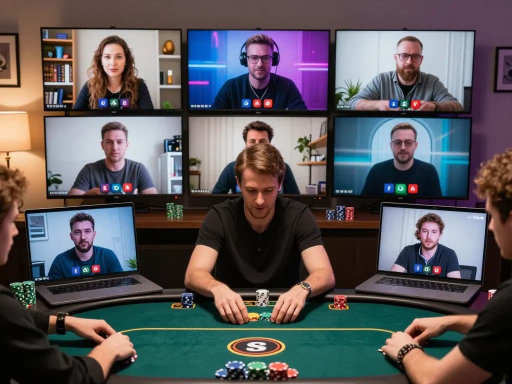 79KING players engaged in online poker, showcasing vibrant game interfaces and competitive spirit