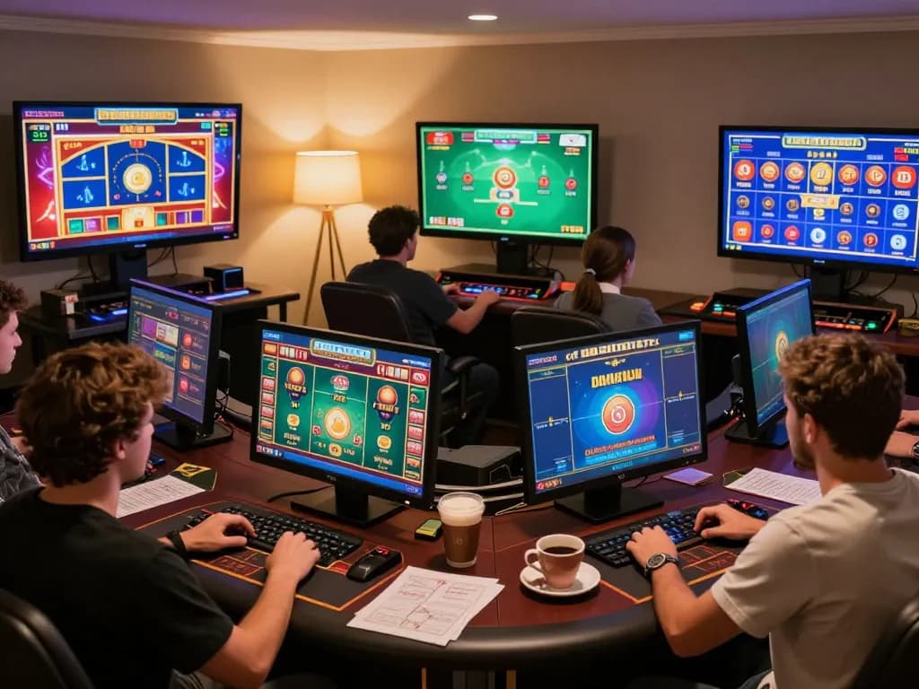 Players engaging in online gambling with SC88 app for a thrilling casino experience