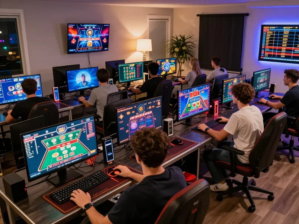 Players engaging in live dealer games at F168, showcasing excitement and strategic gameplay