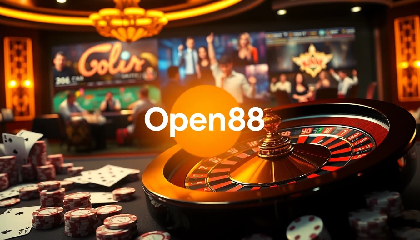 Gamblers engage in an exciting game at https://open88.bid/, showcasing a vibrant roulette wheel.