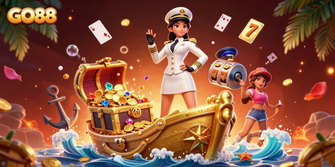 Winning at GO88 with thrilling slots and jackpot excitement in a vibrant casino scene.