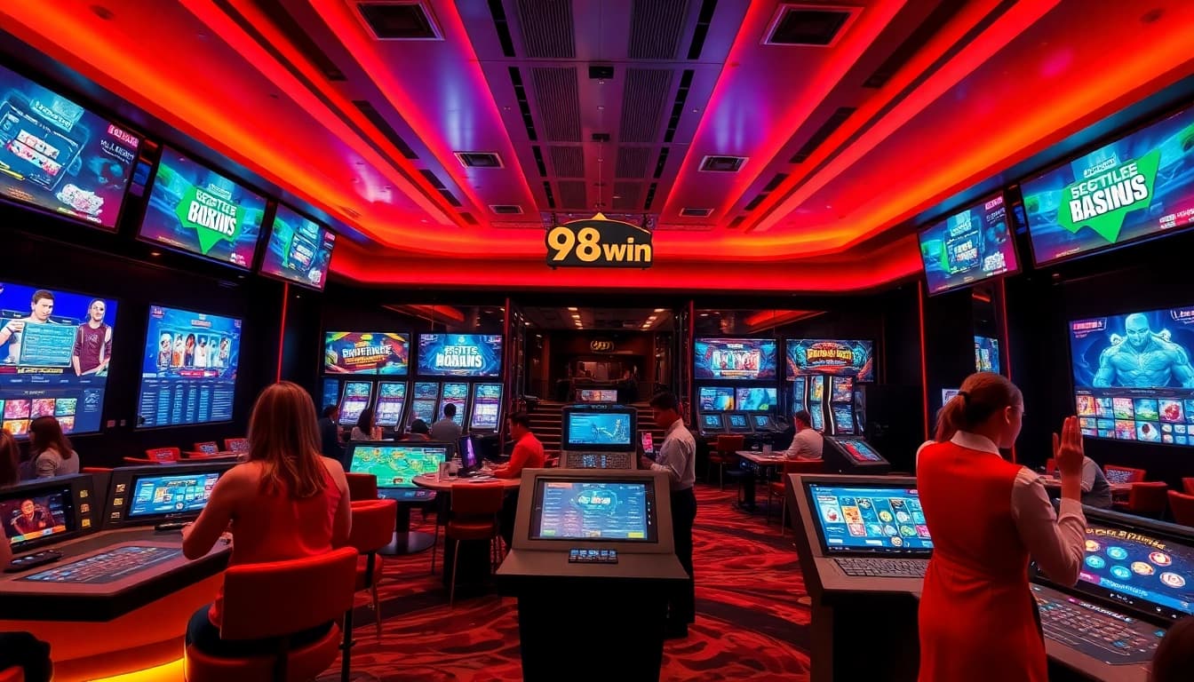 Exciting online casino atmosphere at 98win featuring dynamic games and enthusiastic players.