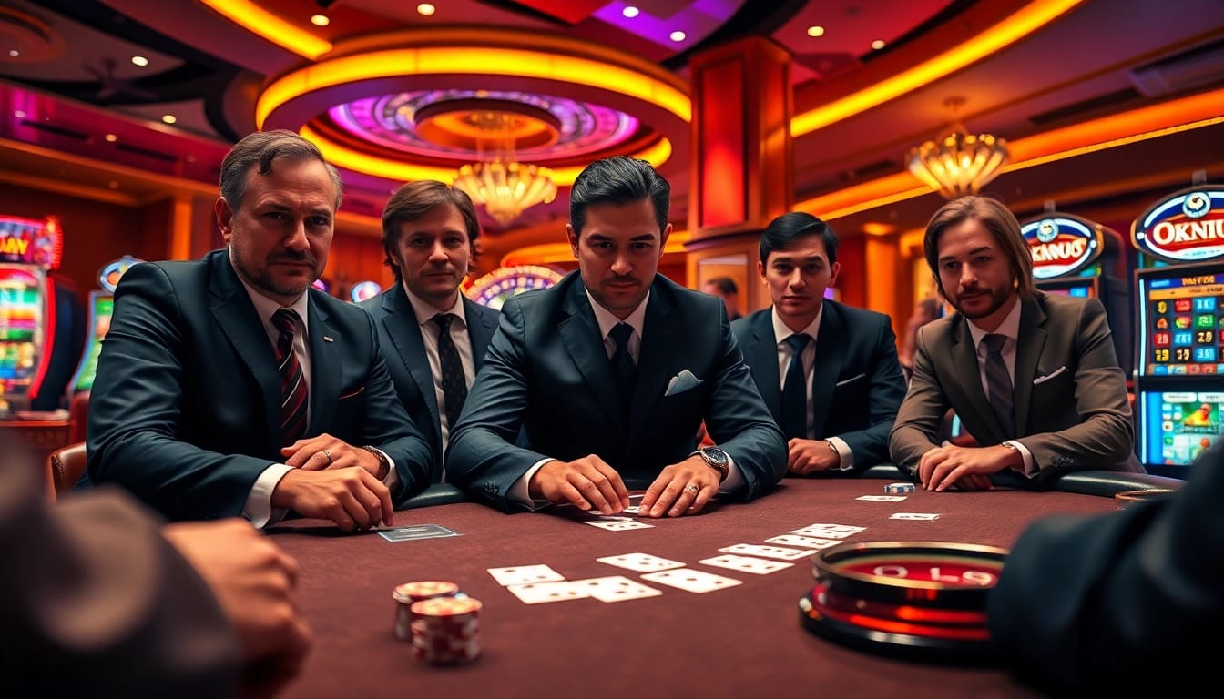 Experience thrilling gameplay at Okfun's vibrant casino tables, inviting all gamblers to test their luck.