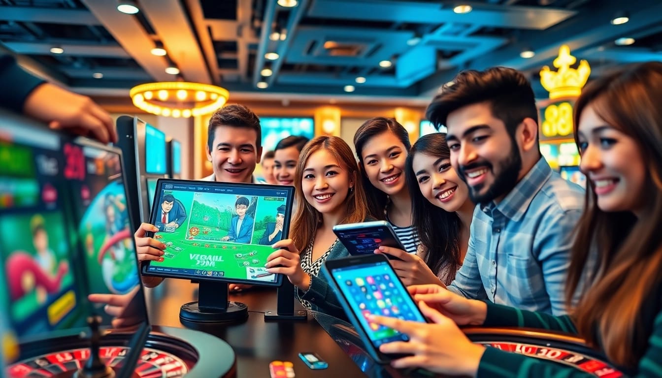 Engaging players betting on VN88 online platform with vibrant games and user-friendly interface.