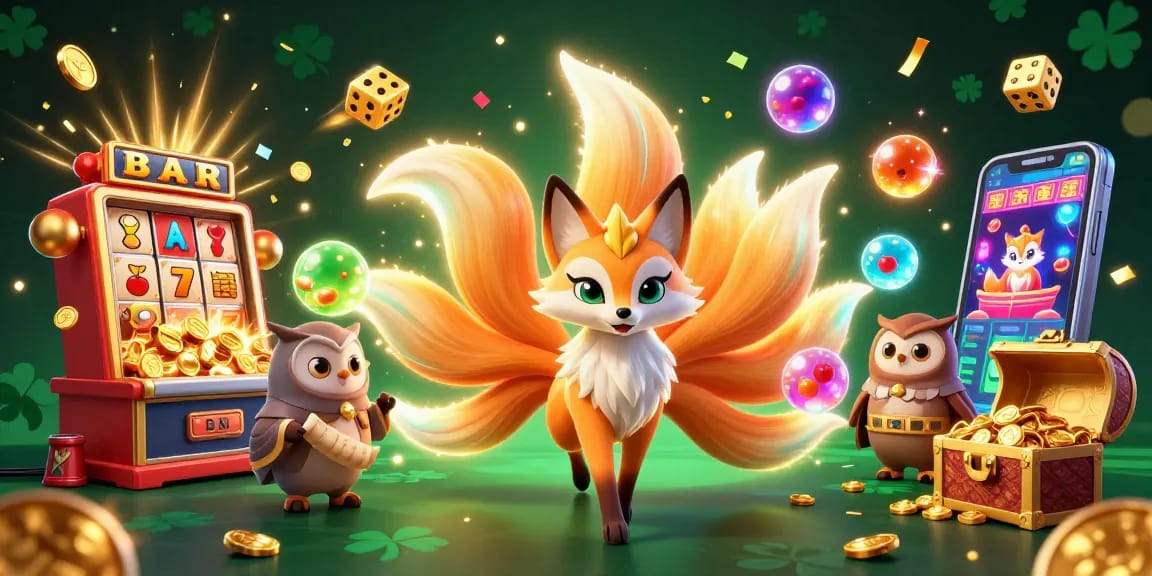 Experience thrilling gameplay with ok9's vibrant 3D casino scene capturing excitement and energy.