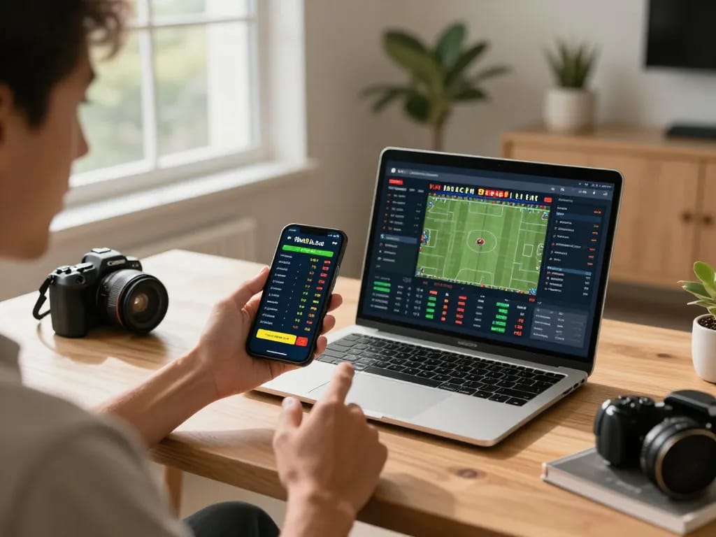 Engaging in live sports betting on smartphone while using https://9bet9.in.net for real-time insights.