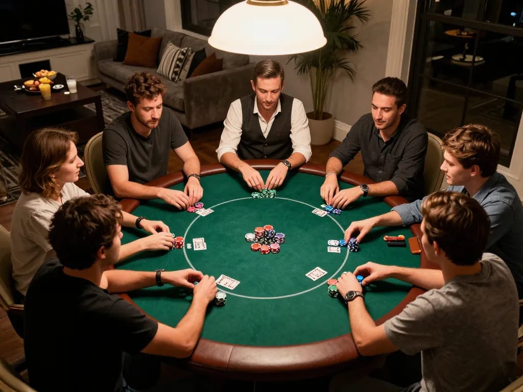 Winning poker strategies unfold at https://555winz.net/ during an exclusive game night.