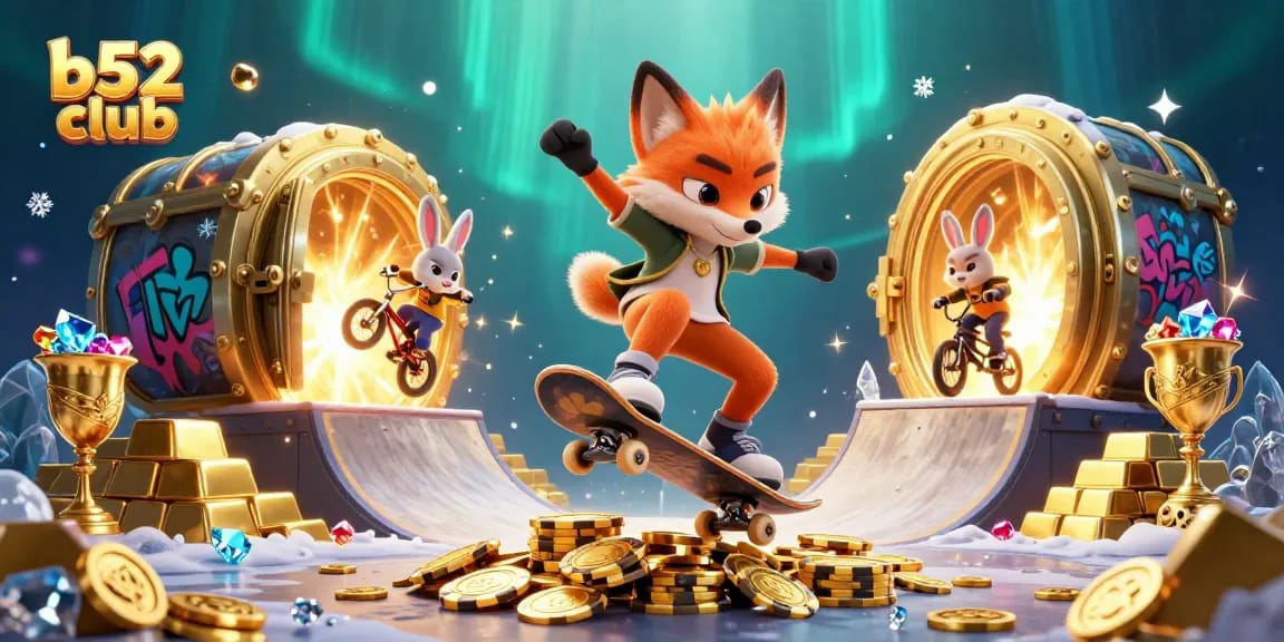 Experience exciting gameplay at b52 club with vibrant characters and glittering casino treasures.