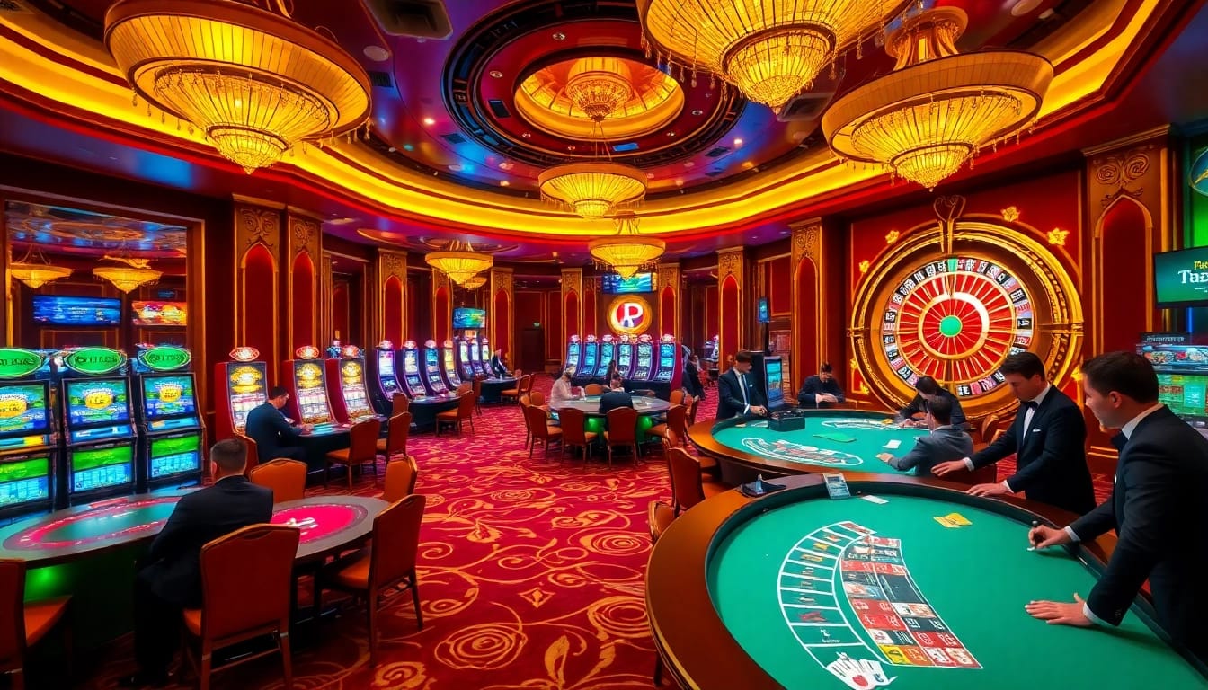 Engage in thrilling gameplay options on https://g28e.com/ with vibrant casino elements like poker tables and slot machines.