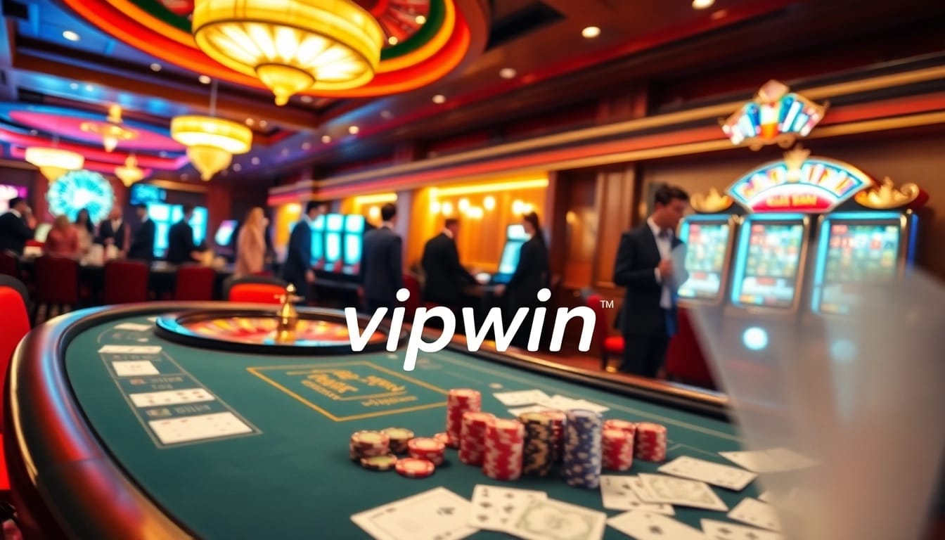 Experience thrilling gambling action at vipwin with luxury poker tables and vibrant roulette wheels.