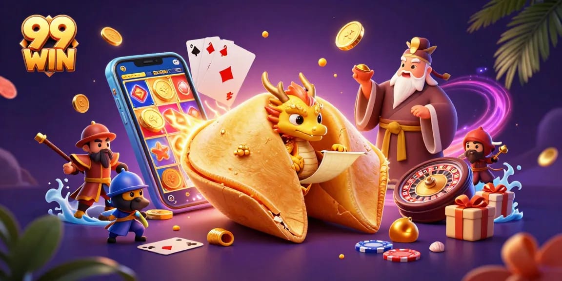 Spin vibrant slot games with 99 WIN and win golden prizes in this dynamic casino illustration.