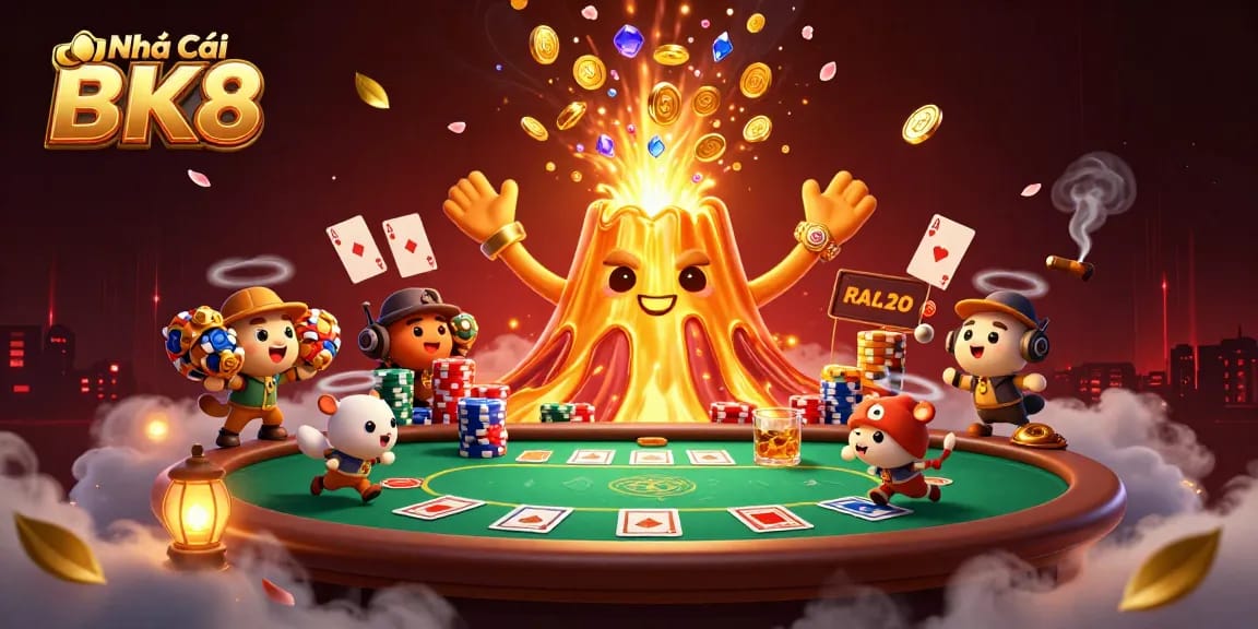 Experience thrilling play at Nhà Cái BK8 with vibrant casino scenes filled with excitement.