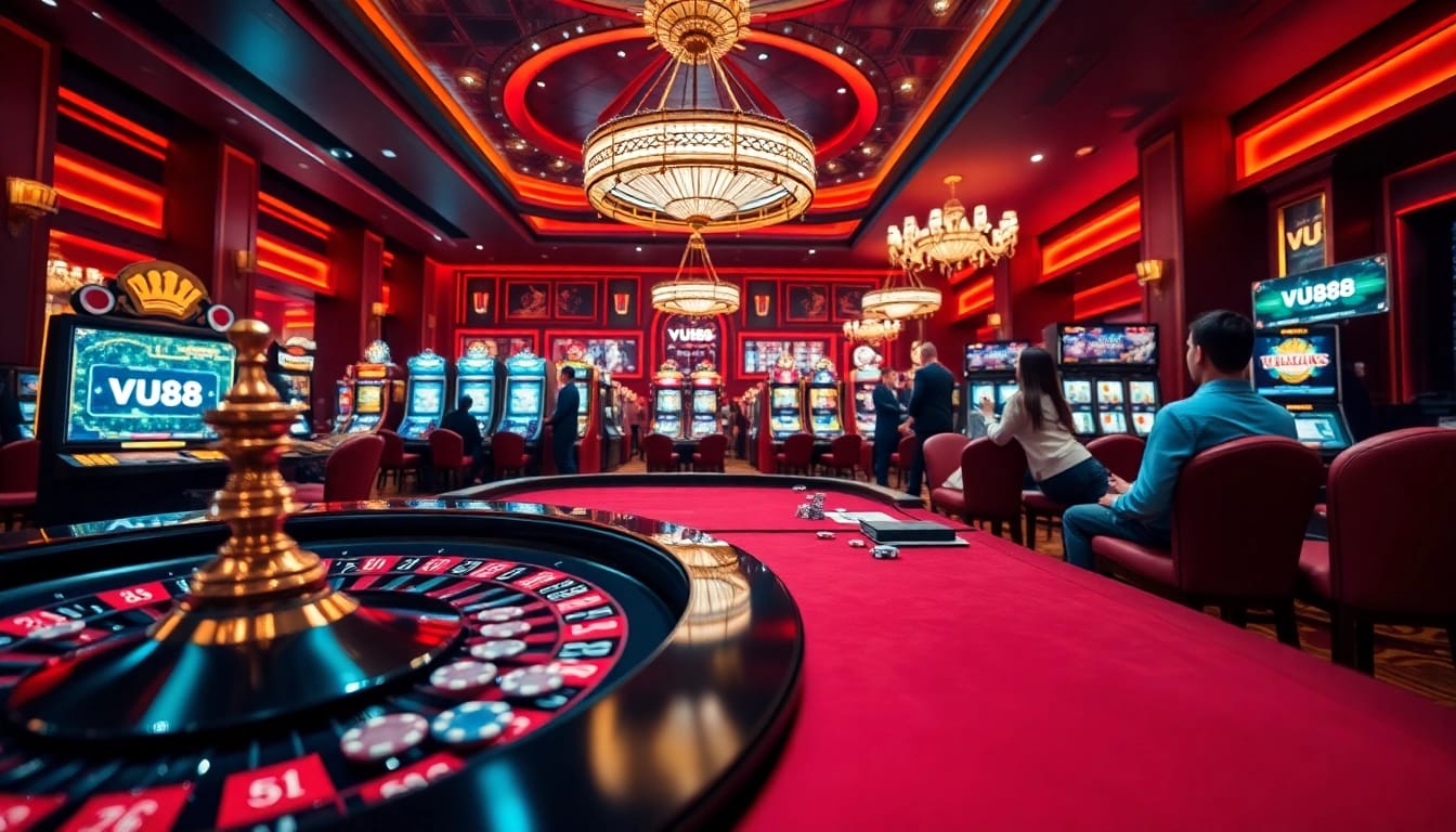 Experience the thrill of gambling at https://vu88.ink/ with stunning casino visuals, poker tables, and vibrant slot machines.