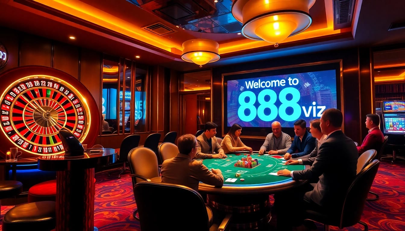 Experience the thrill of winning at https://888vi.biz/ with vibrant casino elements like roulette and poker.