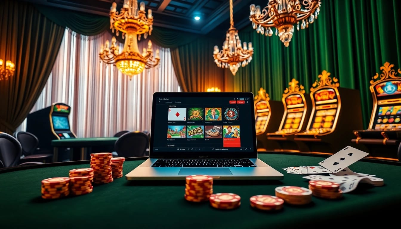 Exciting scene of registering at Đăng Ký Nhà Cái 68VIP with luxurious casino elements.