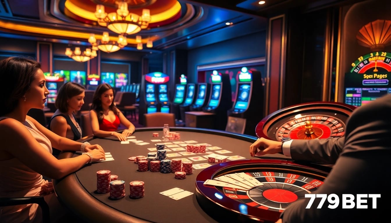 Exciting poker action at https://789betg.com/ with vibrant chips and eager players.
