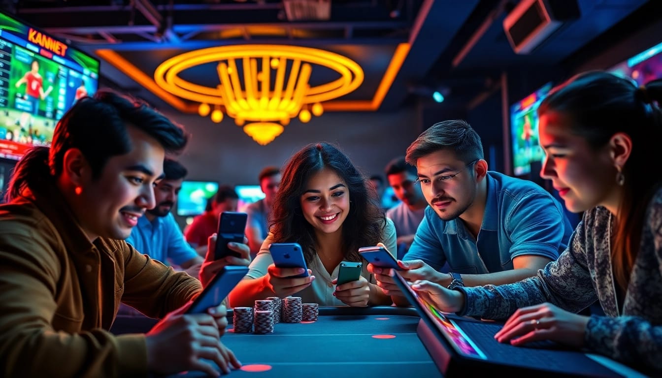 Engaging online gaming experience at 69 VN 11 with diverse players enjoying casino games and sports betting.