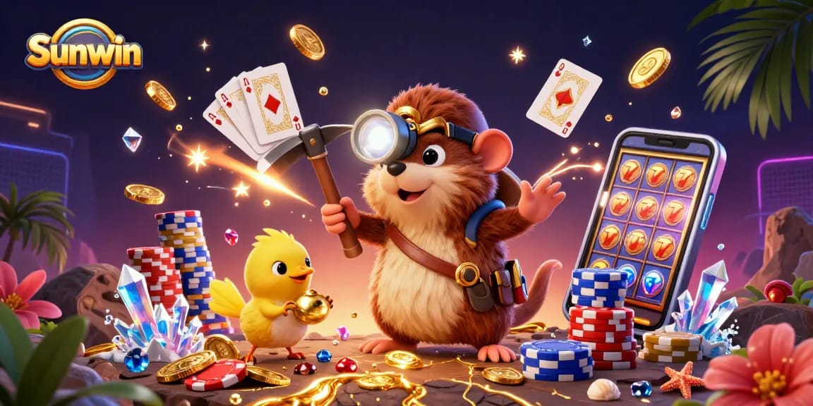 Experience thrilling wins with Sunwin's vibrant 3D casino adventure featuring treasure hunting!