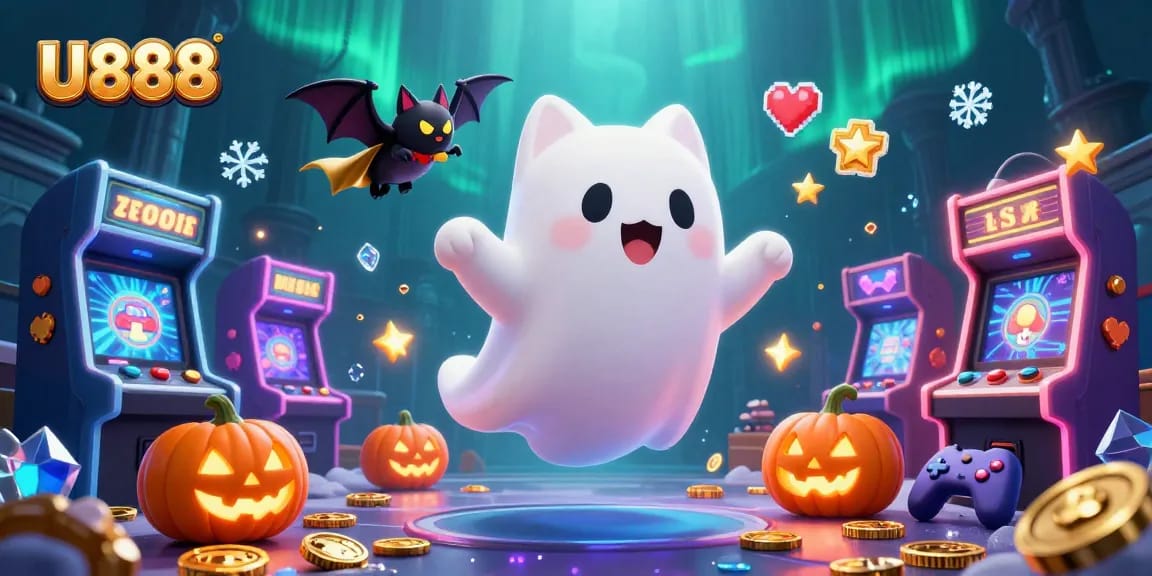 Experience thrilling gaming adventures at U888 Casino with an exciting haunted scene.
