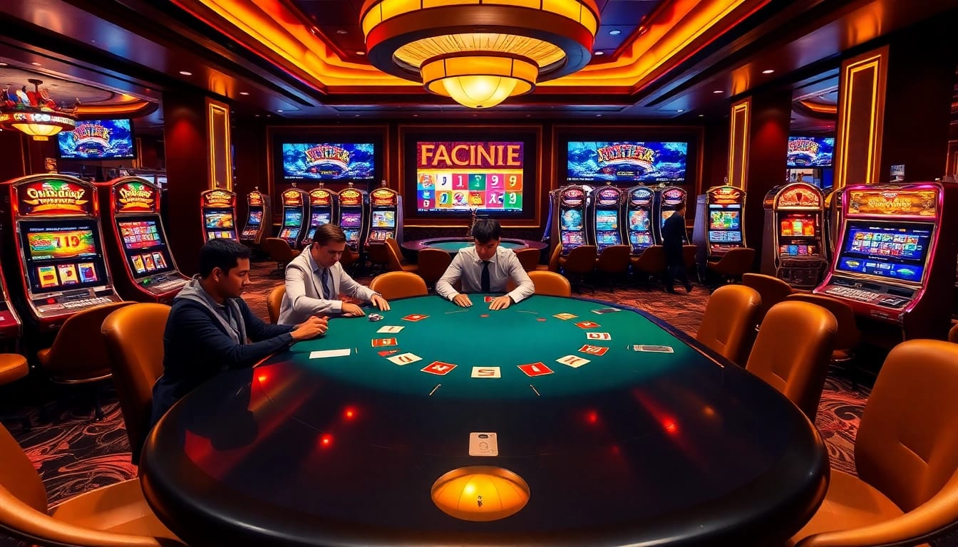 Experience thrilling gaming at https://f168.news/ with professional players at an engaging poker table.