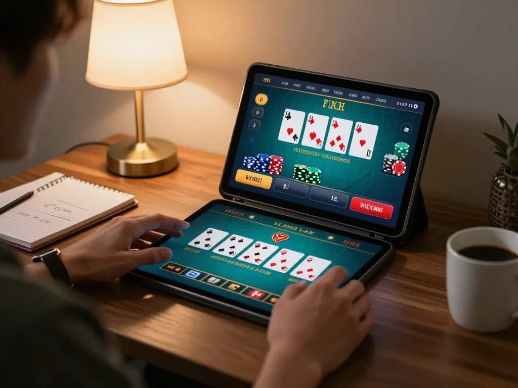 Experience the excitement of Jun88's online poker gaming from the comfort of home.