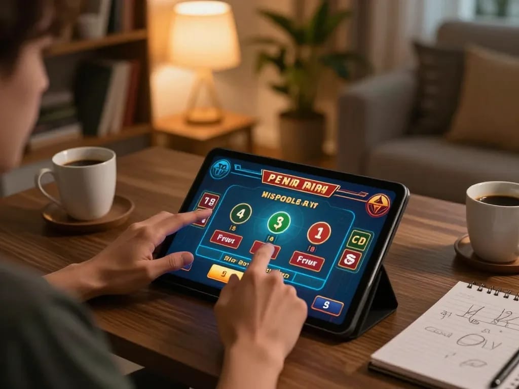 Engaging in tg88 online live dealer gameplay from a cozy home setting.