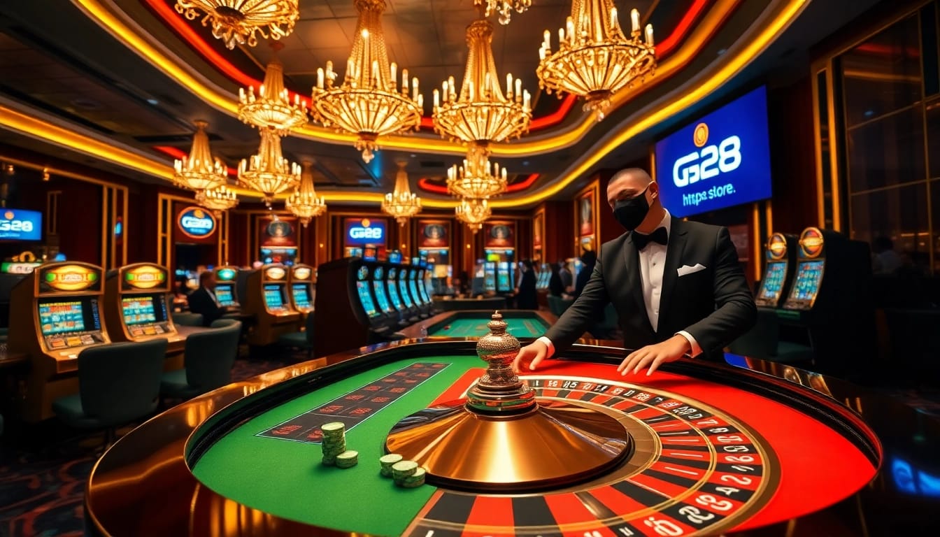 Experience the excitement of betting at https://g28.store/ with vibrant chips and a friendly dealer at the roulette table.