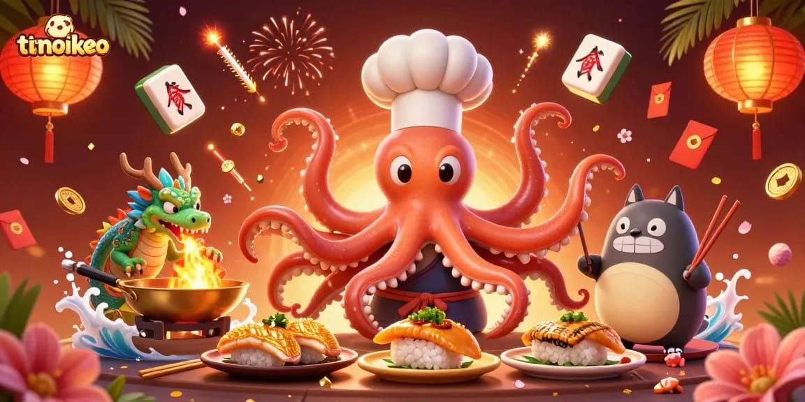 Engage your fortune with tinsoikeo's dynamic gambling scene featuring whimsical characters and festive elements.