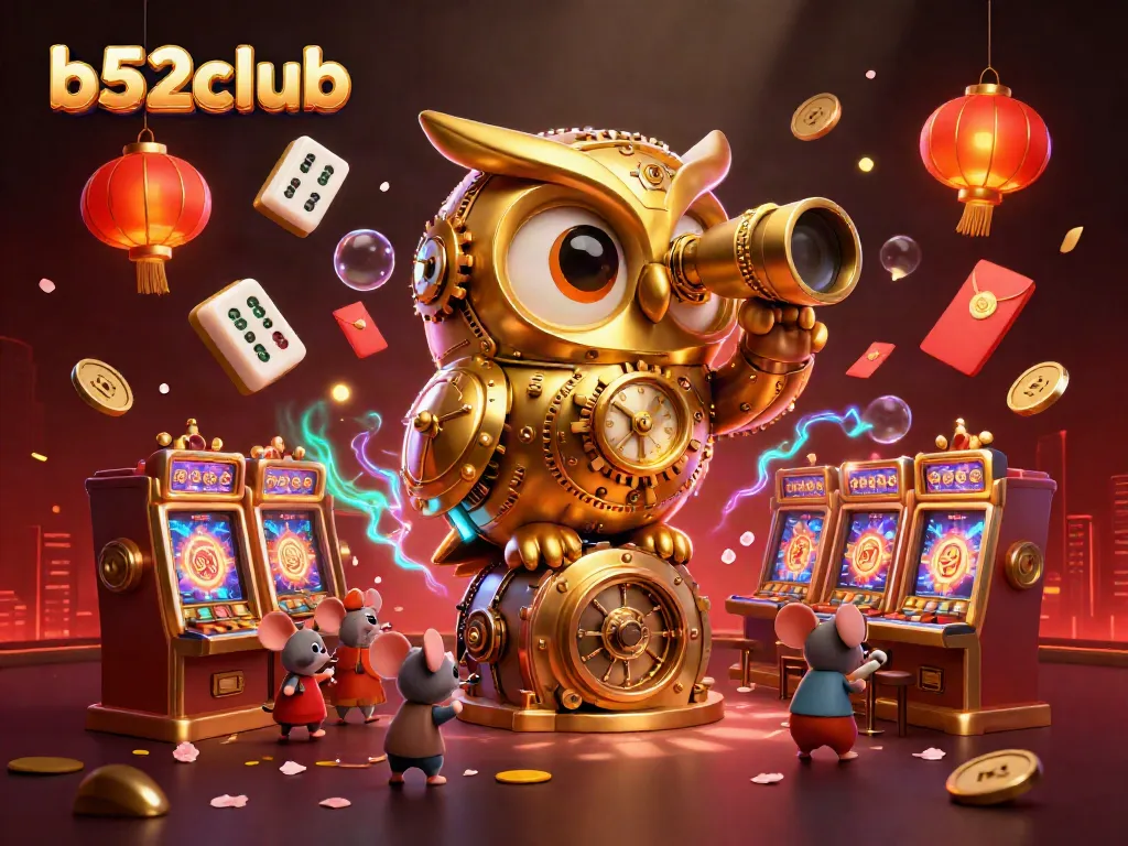 Experience thrilling gaming at b52club with vibrant characters and casino elements bringing excitement to life.