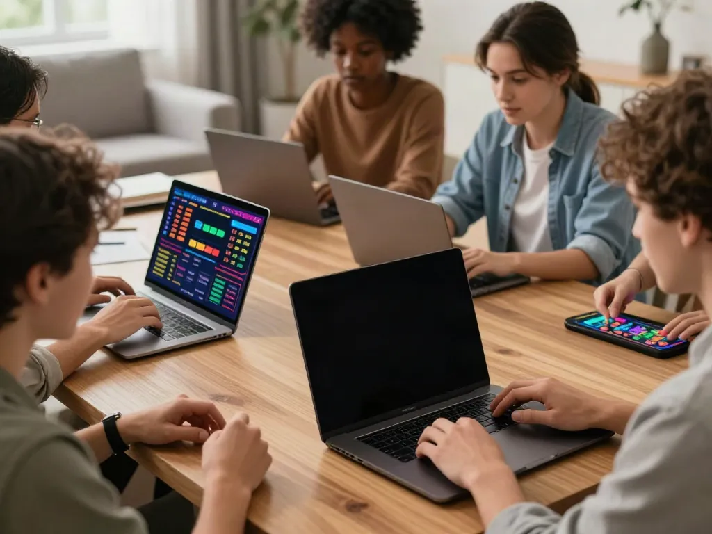 Vibrant online betting at home with players using vin88 for sports and casino games in a lively scene.