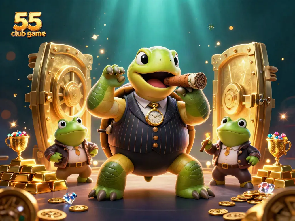 Experience the thrill of the 55 club game with captivating characters and vibrant casino elements.