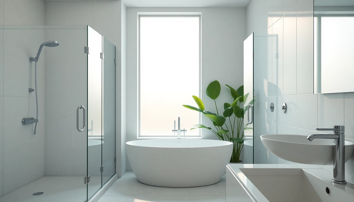 Experience elegant showers in a beautifully designed bathroom with modern features and calming decor.
