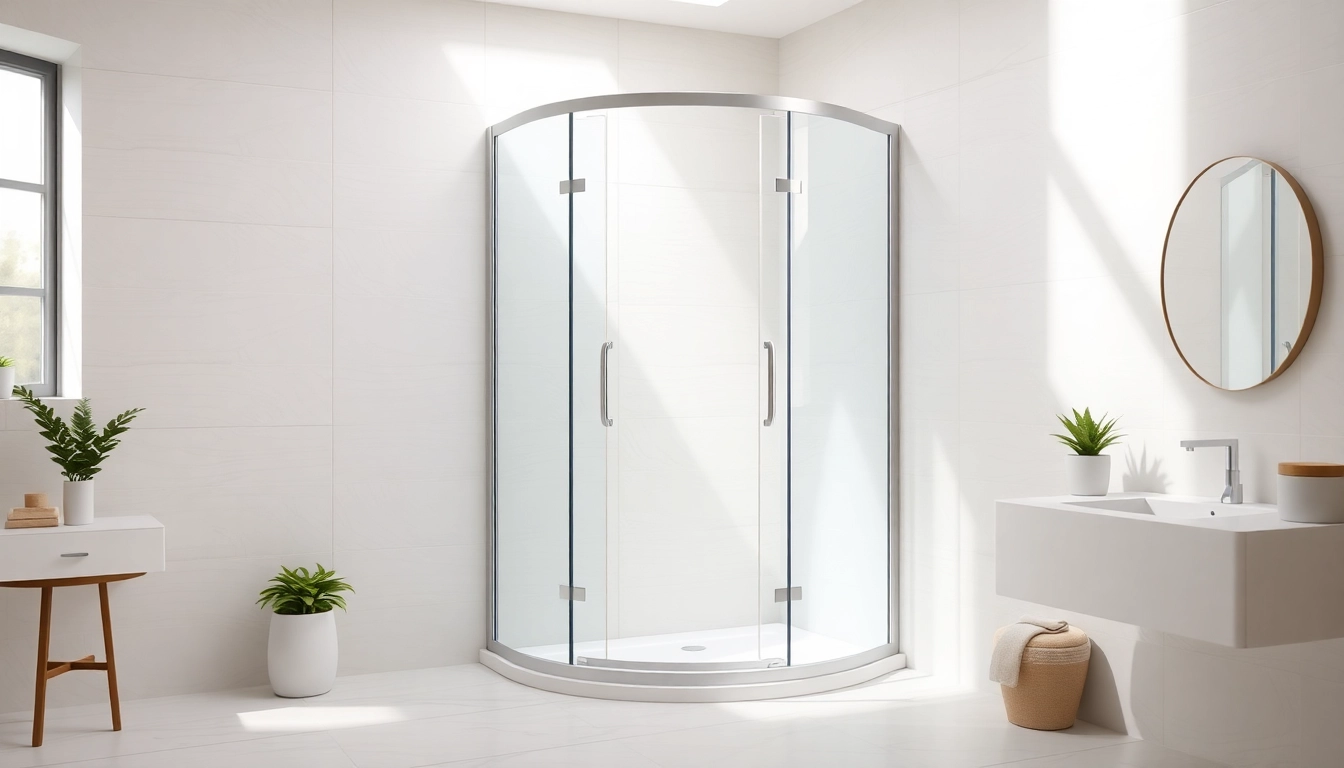 Elegante duschkabine 100x100 pendeltür in modernem Badezimmer mit harmonischem Design.