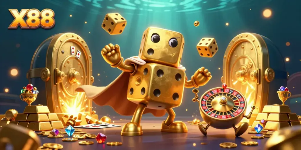 Experience thrilling gaming excitement at X88 with dynamic casino elements.