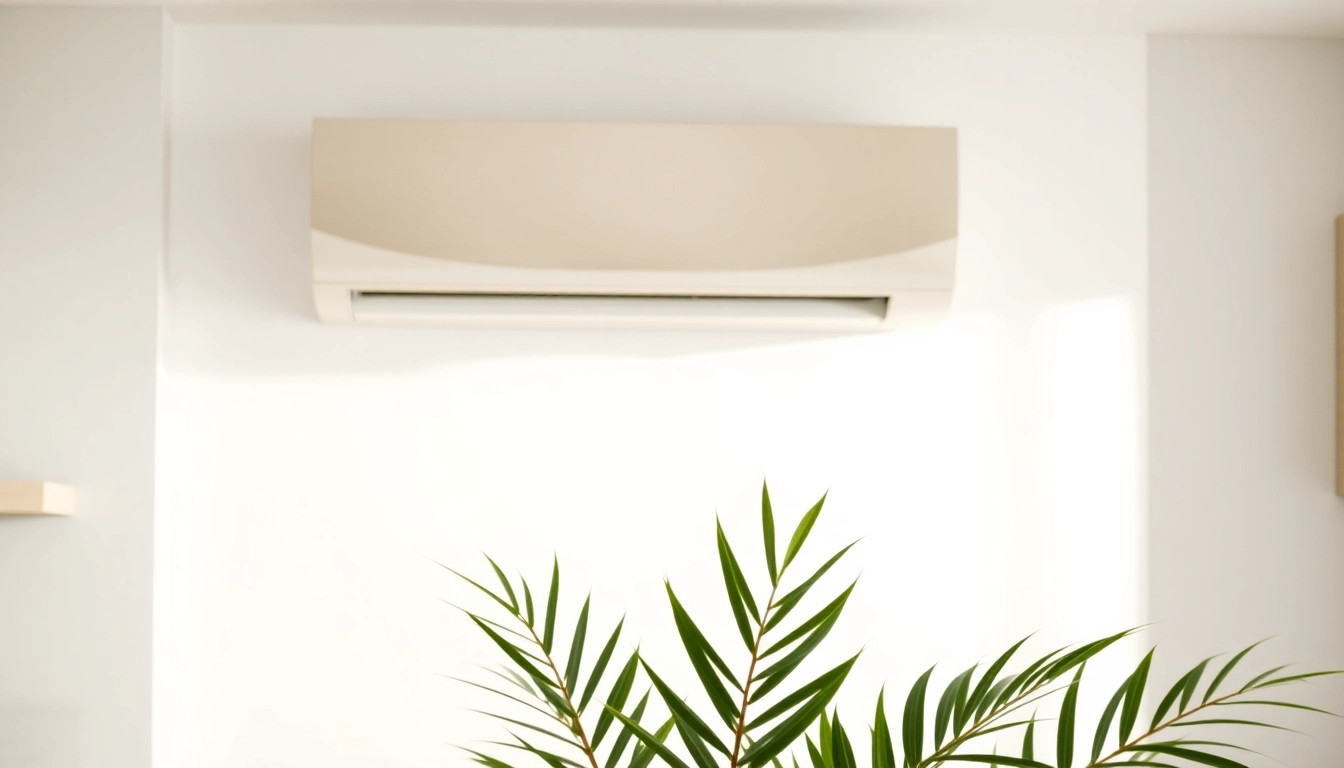 Showcasing a mini split ac system in a modern kitchen environment with bright lighting and contemporary decor.